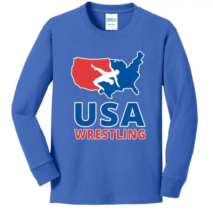 Usa Wrestling Kids Long Sleeve Shirt