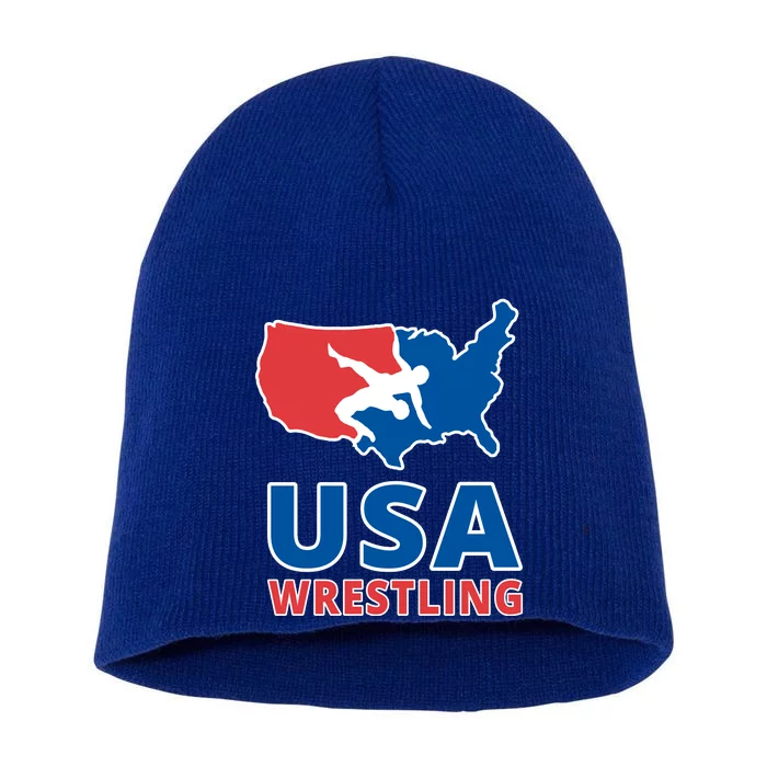 Usa Wrestling Short Acrylic Beanie