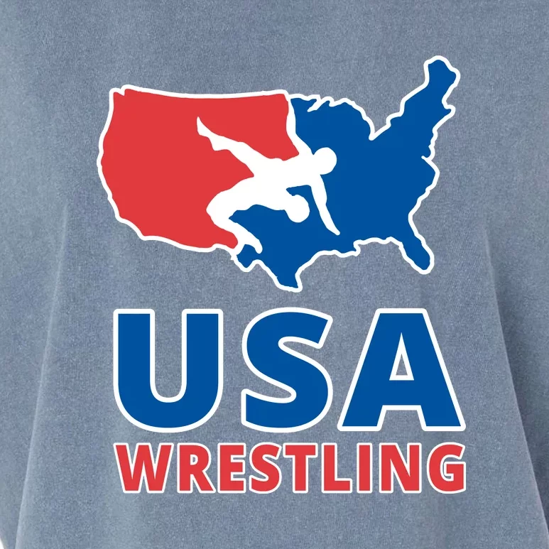 Usa Wrestling Garment-Dyed Women's Muscle Tee