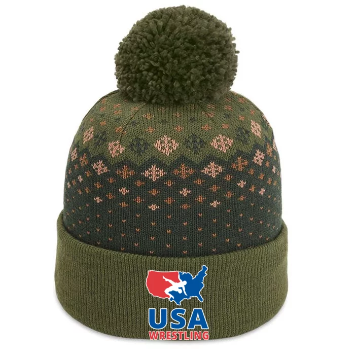 Usa Wrestling The Baniff Cuffed Pom Beanie