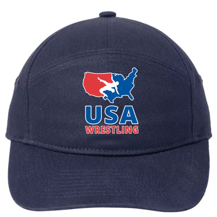 Usa Wrestling 7-Panel Snapback Hat