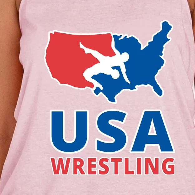 Usa Wrestling Women's Knotted Racerback Tank