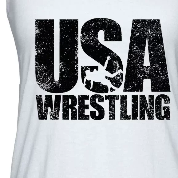 Usa Wrestling Wrestling Team Patriot Usa Wrestler Ladies Essential Flowy Tank