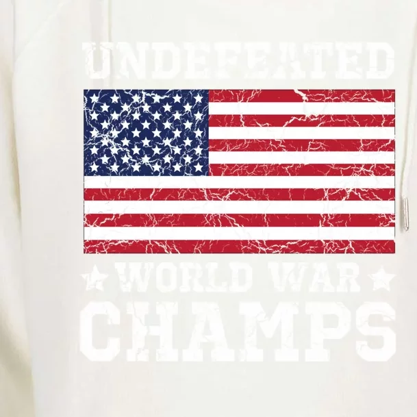 Undefeated World War Champions Gift Womens Funnel Neck Pullover Hood