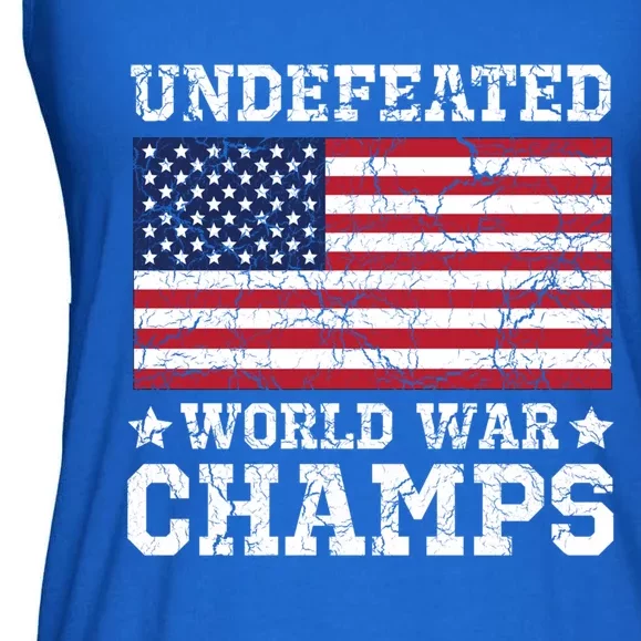 Undefeated World War Champions Gift Ladies Essential Flowy Tank