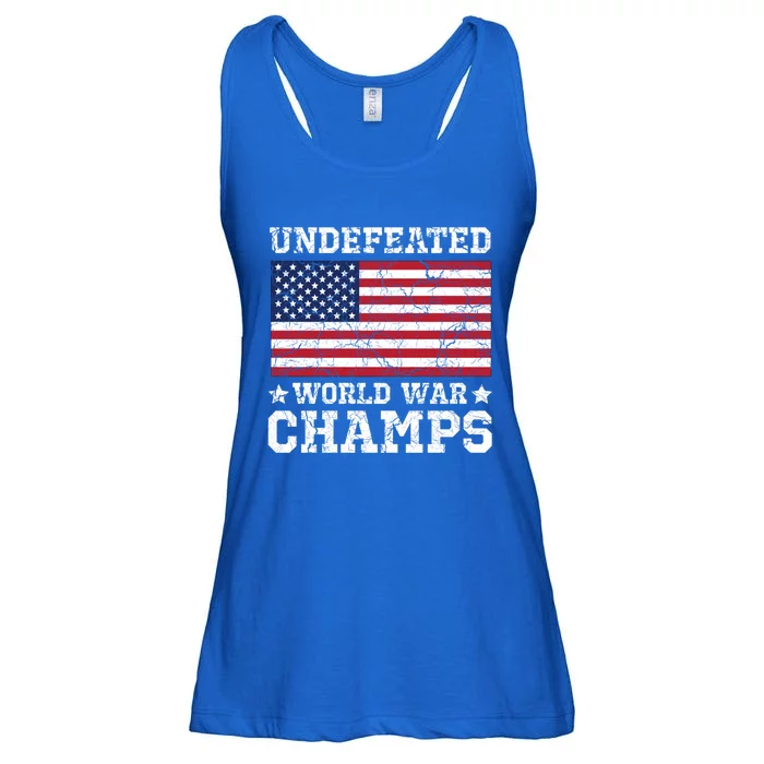 Undefeated World War Champions Gift Ladies Essential Flowy Tank