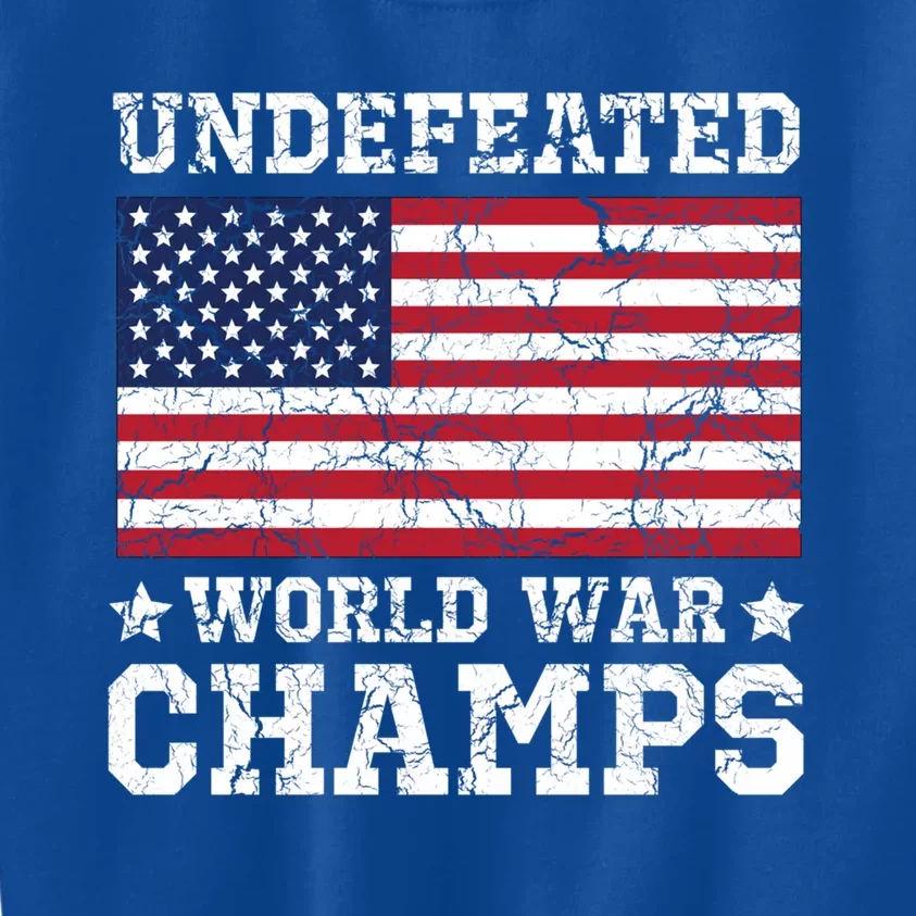 Undefeated World War Champions Gift Kids Sweatshirt