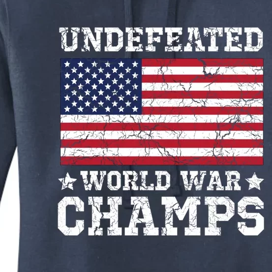 Undefeated World War Champions Gift Women's Pullover Hoodie