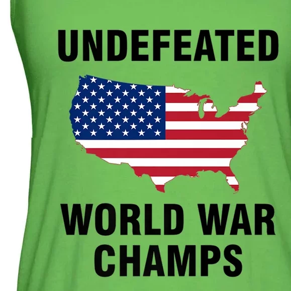 Undefeated World War Champs Gift Ladies Essential Flowy Tank