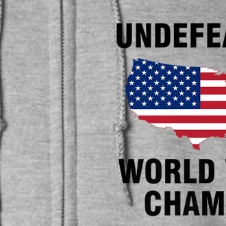 Undefeated World War Champs Gift Full Zip Hoodie