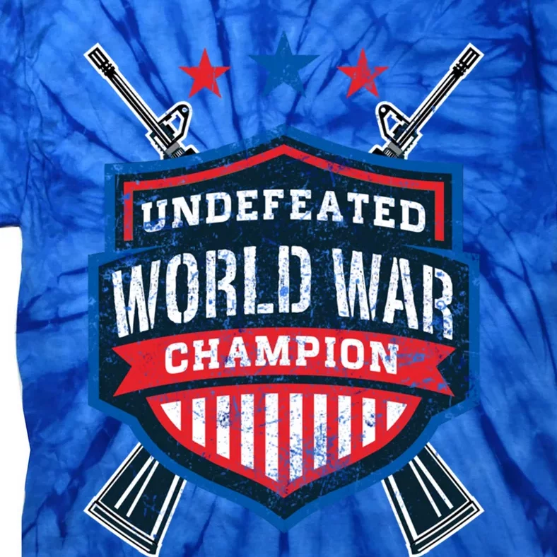 Undefeated World War Champion Veteran Champs Retired Soldier Gift Tie-Dye T-Shirt