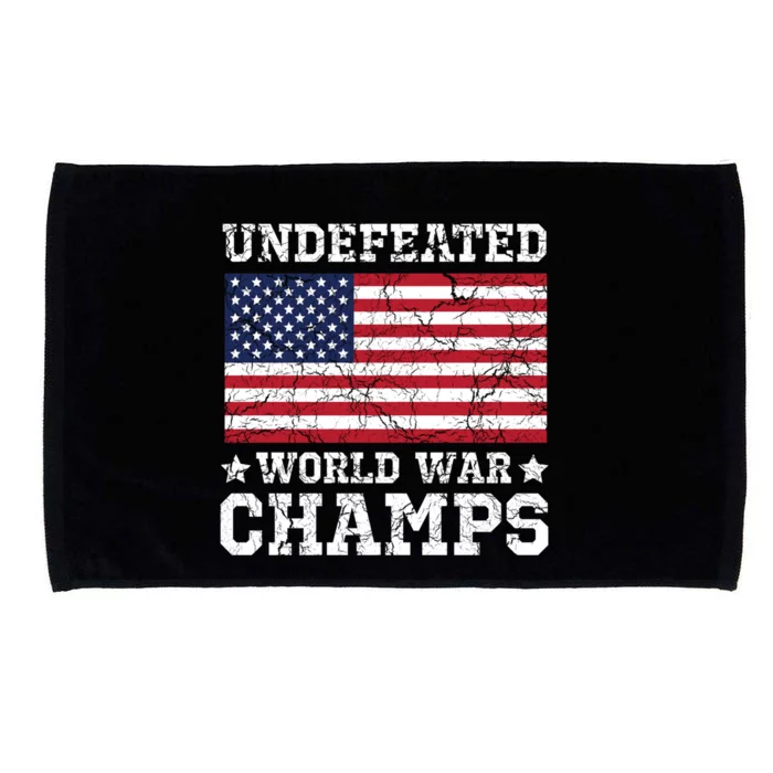 Undefeated World War Champions Gift Microfiber Hand Towel