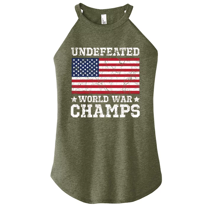 Undefeated World War Champions Gift Women’s Perfect Tri Rocker Tank