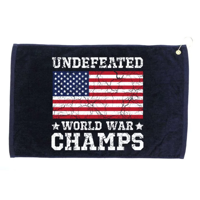 Undefeated World War Champions Gift Grommeted Golf Towel