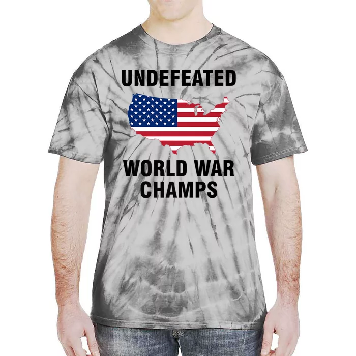 Undefeated World War Champs Gift Tie-Dye T-Shirt