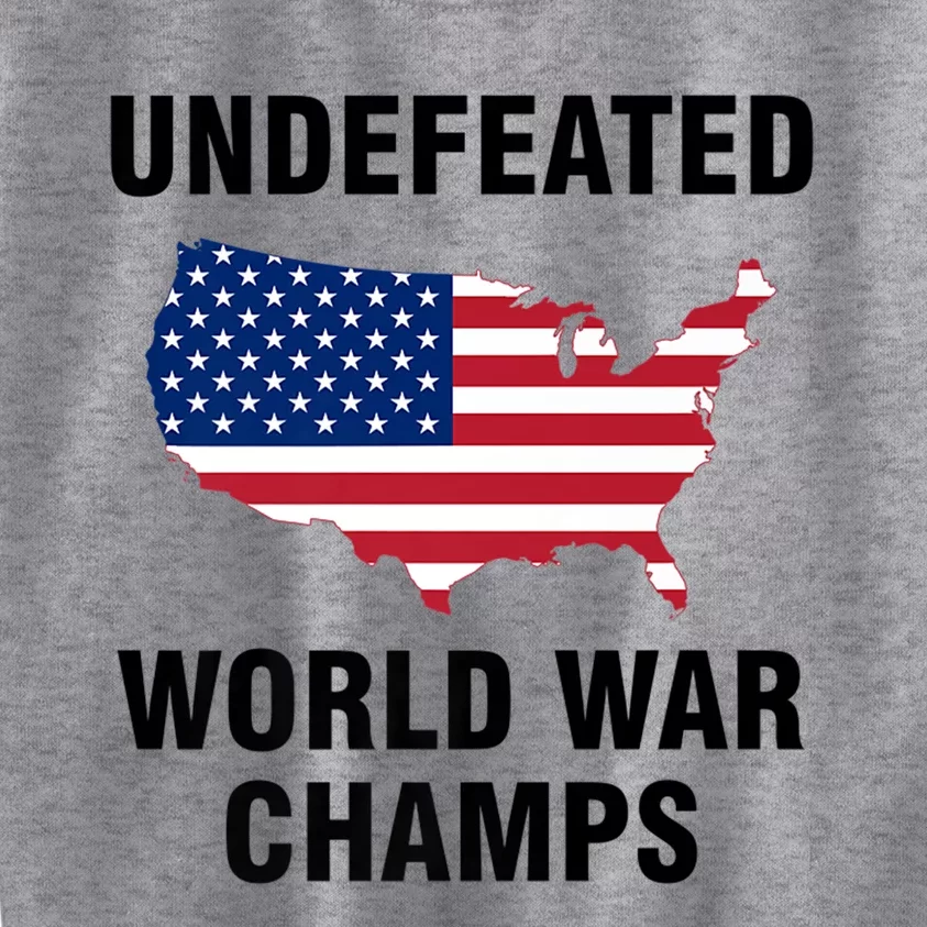 Undefeated World War Champs Gift Kids Sweatshirt