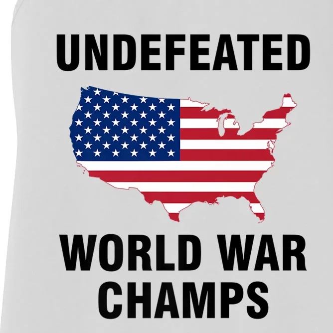 Undefeated World War Champs Gift Women's Racerback Tank