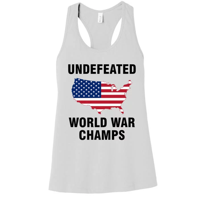 Undefeated World War Champs Gift Women's Racerback Tank