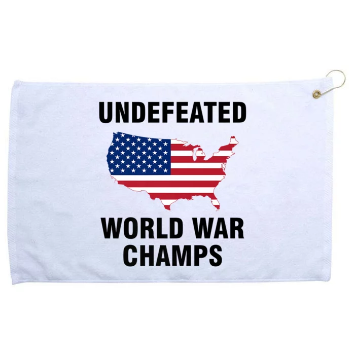 Undefeated World War Champs Gift Grommeted Golf Towel