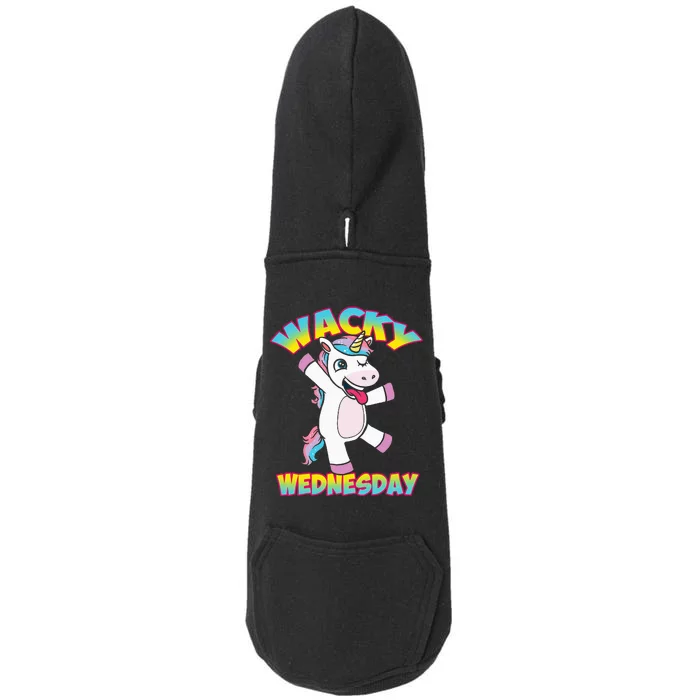 Unicorn Wednesdays Wacky Wednesday Unicorn Doggie 3-End Fleece Hoodie