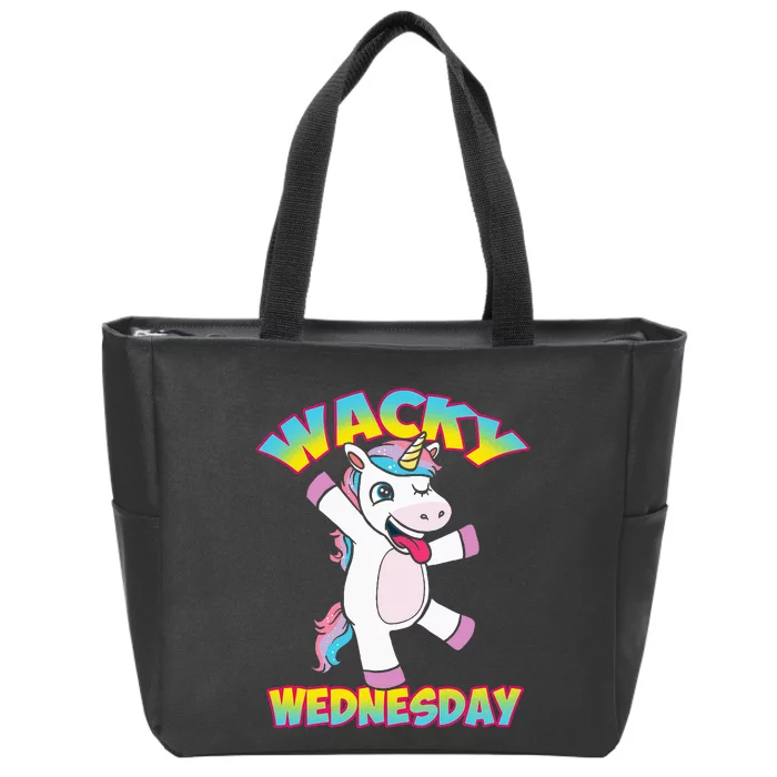 Unicorn Wednesdays Wacky Wednesday Unicorn Zip Tote Bag