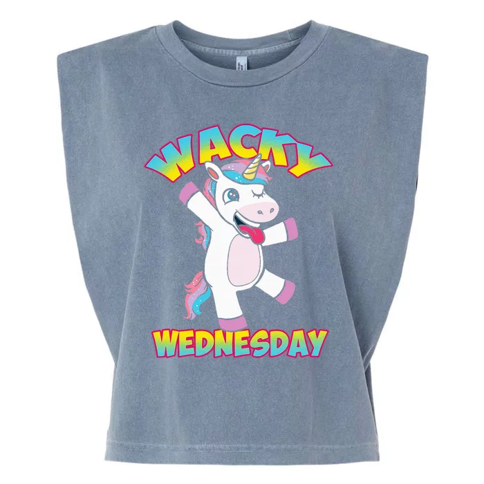 Unicorn Wednesdays Wacky Wednesday Unicorn Garment-Dyed Women's Muscle Tee