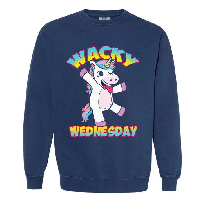 Unicorn Wednesdays Wacky Wednesday Unicorn Garment-Dyed Sweatshirt