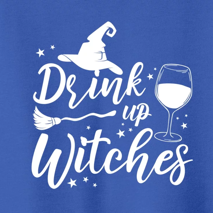 Up Witches Witch Hat Wine Glass Halloween Costume Gift Toddler T-Shirt