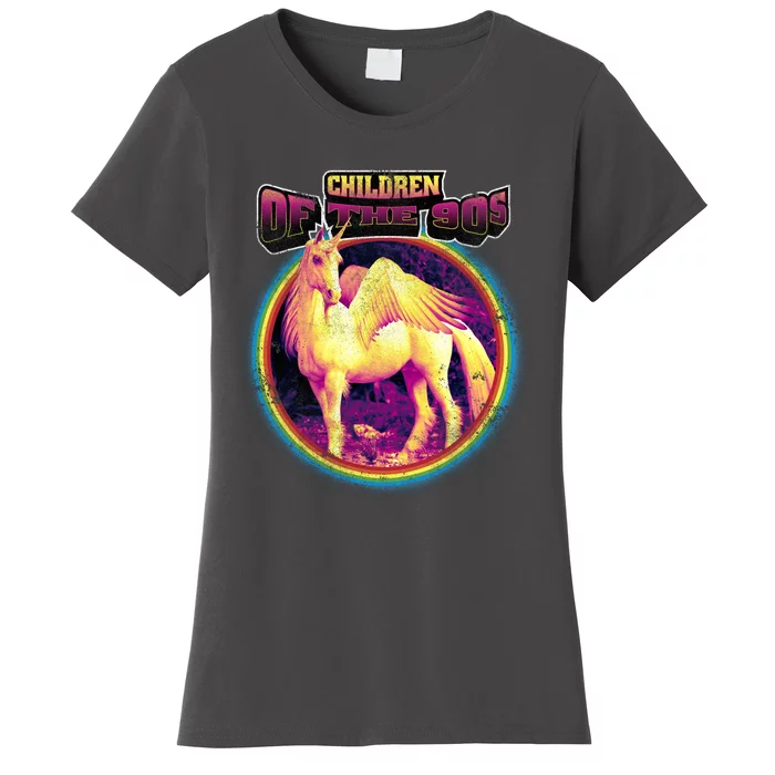 Unicorn With Wings Retro Children Of The 90's Women's T-Shirt