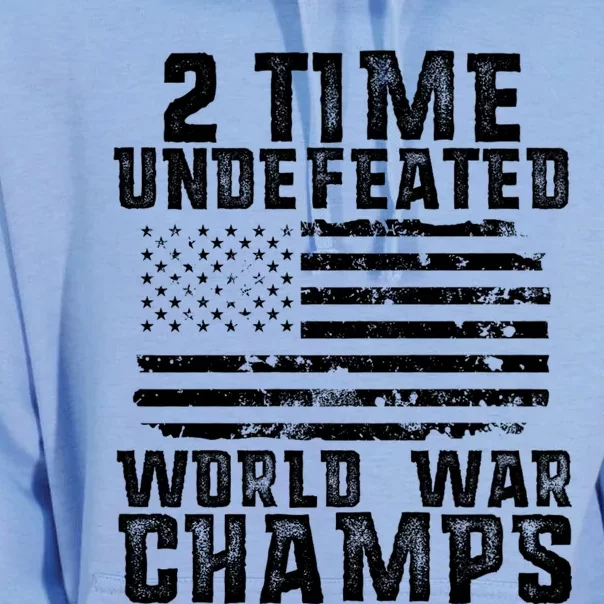 Undefeated World War Champs Patriotic 4th Of July American Unisex Surf Hoodie