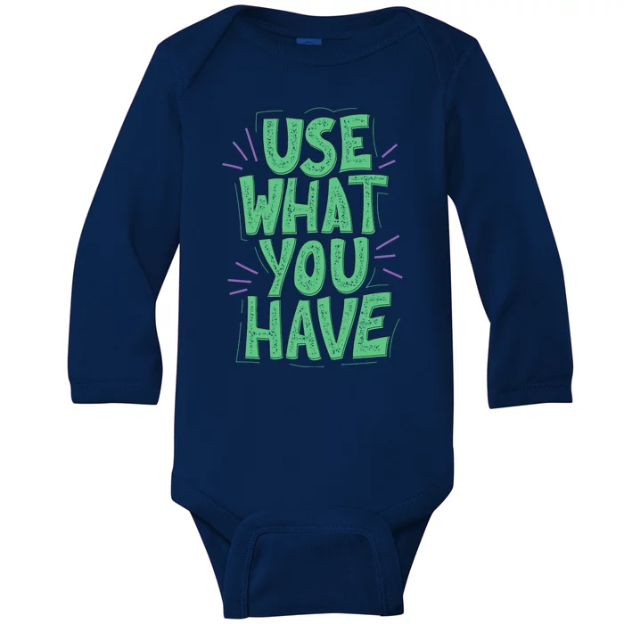 Use What You Have Earth Day Baby Long Sleeve Bodysuit