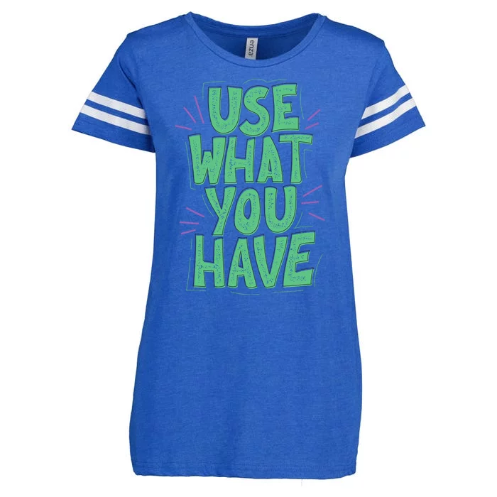 Use What You Have Earth Day Enza Ladies Jersey Football T-Shirt