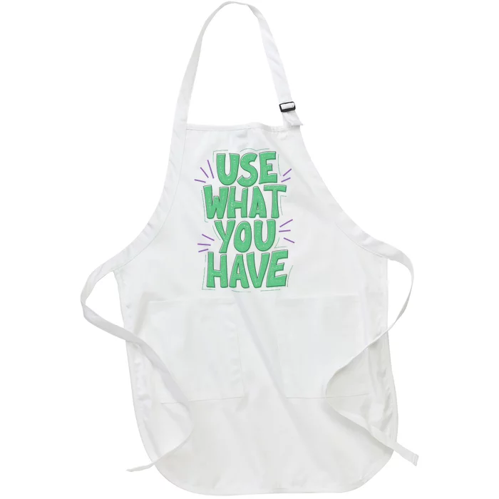 Use What You Have Earth Day Full-Length Apron With Pocket