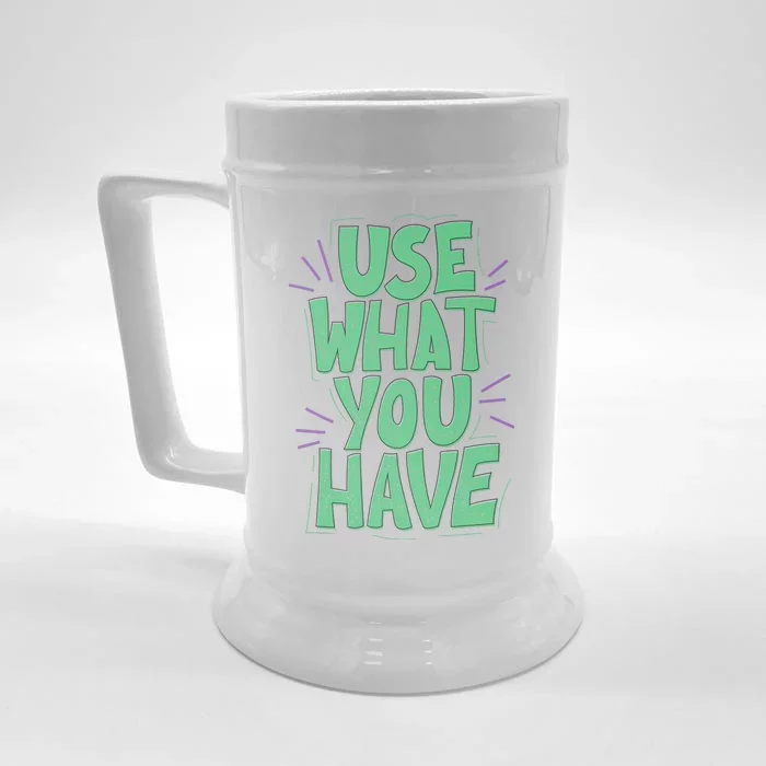 Use What You Have Earth Day Front & Back Beer Stein