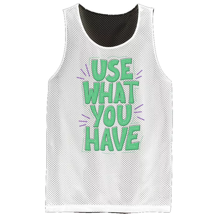 Use What You Have Earth Day Mesh Reversible Basketball Jersey Tank