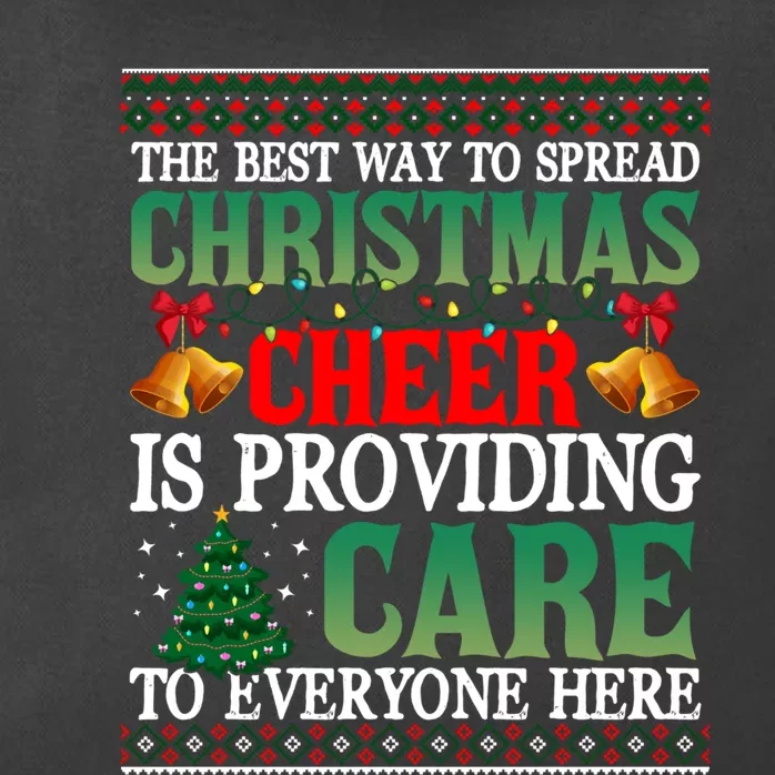 Ugly Xmas Christmas Cheer Is Providing Care To Everyone Here Zip Tote Bag