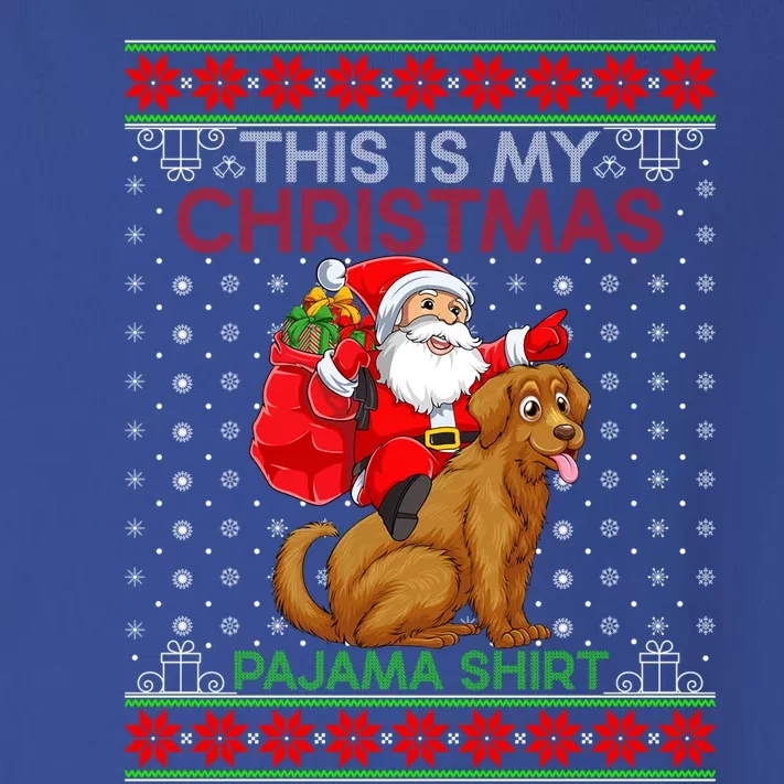 Ugly Xmas Dog Santa Riding Golden Retriever Dog Christmas Gift Toddler Long Sleeve Shirt