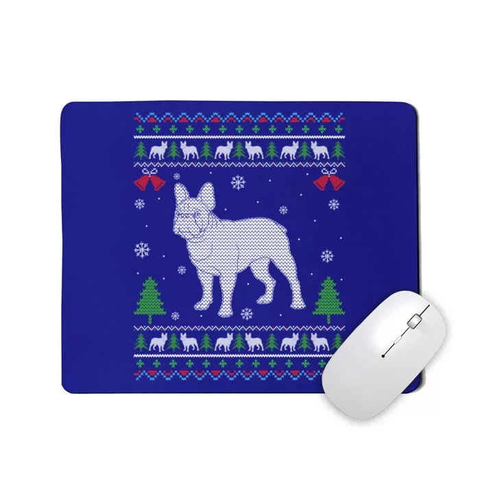 Ugly Xmas Design French Bulldog Ugly Christmas Sweater Funny Gift Mousepad