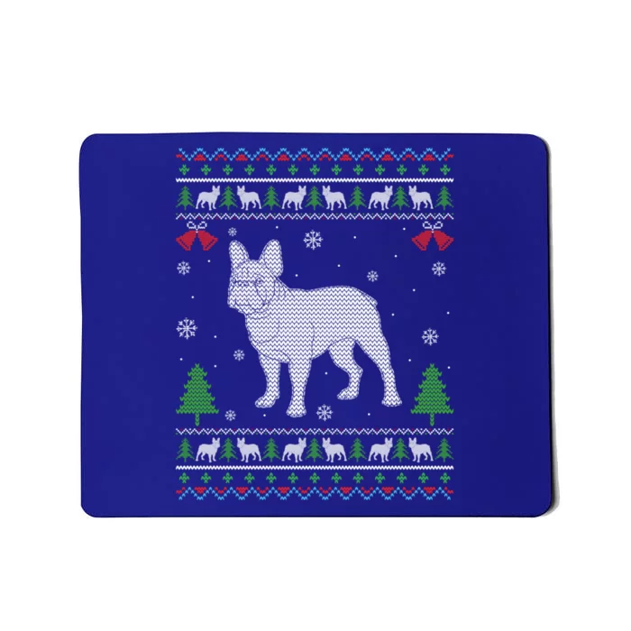 Ugly Xmas Design French Bulldog Ugly Christmas Sweater Funny Gift Mousepad