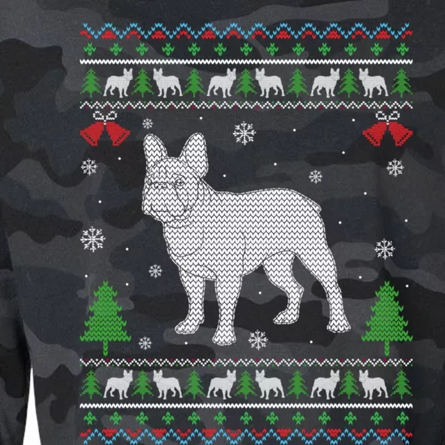 Ugly Xmas Design French Bulldog Ugly Christmas Sweater Funny Gift Cropped Pullover Crew