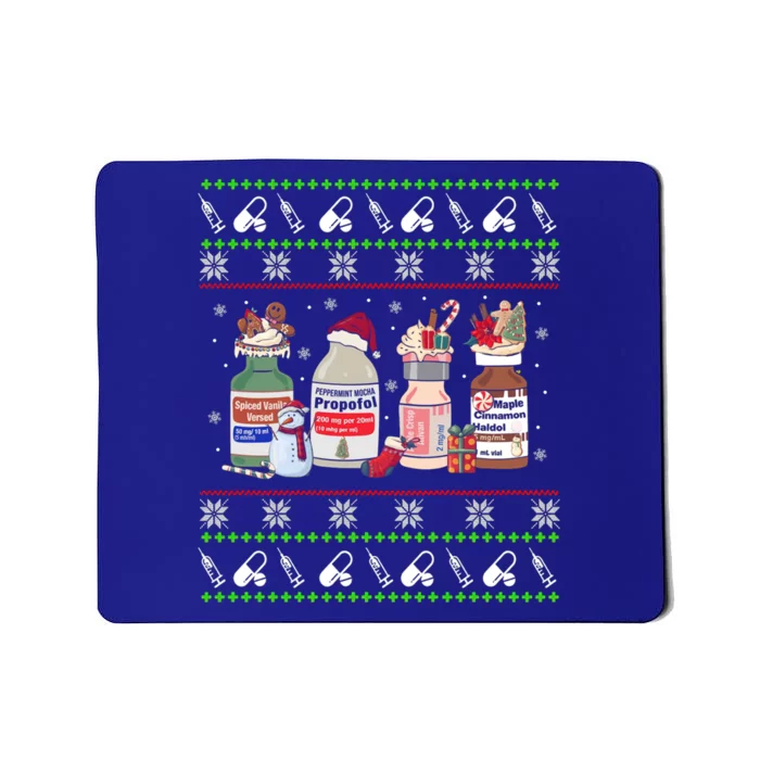 Ugly Xmas Funny Propofol Christmas Nurse Crna Pacu Er Ed Icu Gift Mousepad