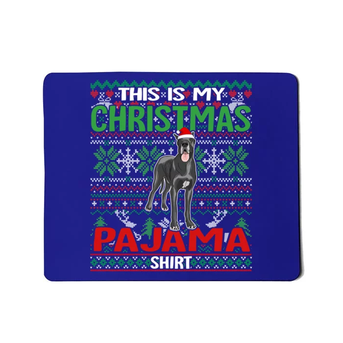 Ugly Xmas Holiday This Is My Great Dane Dog Christmas Pajama Cool Gift Mousepad