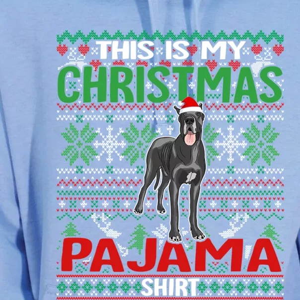 Ugly Xmas Holiday This Is My Great Dane Dog Christmas Pajama Cool Gift Unisex Surf Hoodie