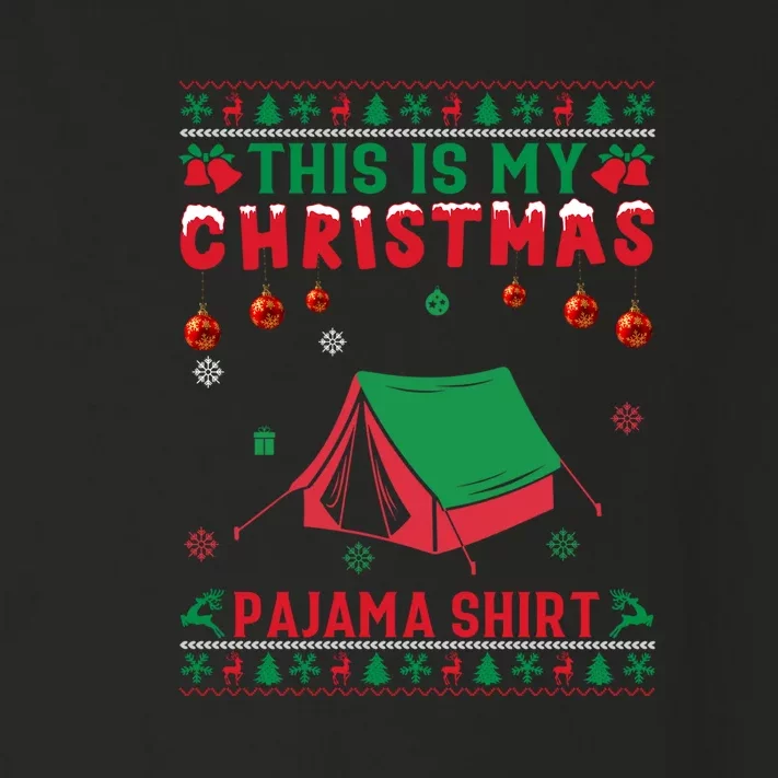 Ugly Xmas Holiday This Is My Camping Christmas Pajama Gift Toddler Long Sleeve Shirt