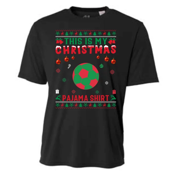 Ugly Xmas Holiday This Is My Soccer Christmas Pajama Gift Cooling Performance Crew T-Shirt