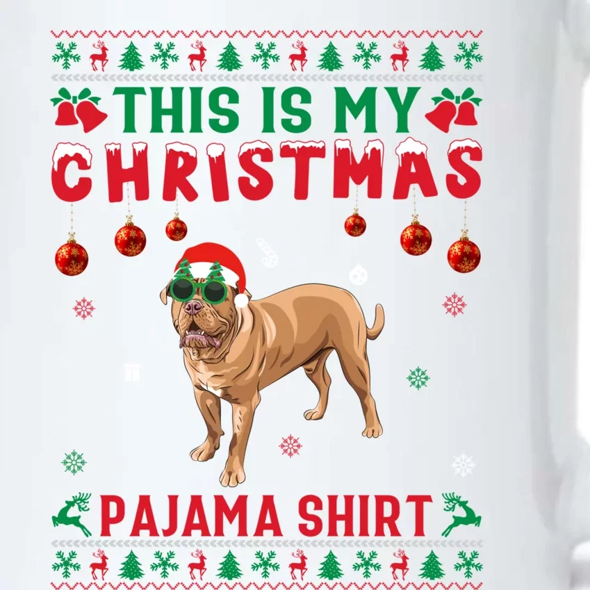 Ugly Xmas Holiday This Is My Mastiff Dog Christmas Pajama Gift Black Color Changing Mug