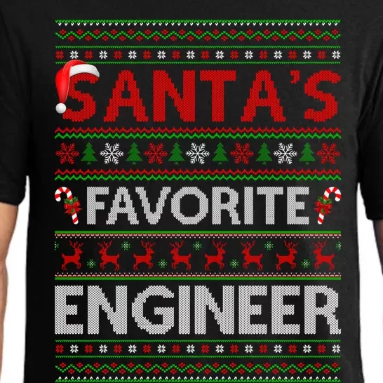 Ugly Xmas Lighting Santa's Favorite Engineer Christmas Gift Pajama Set