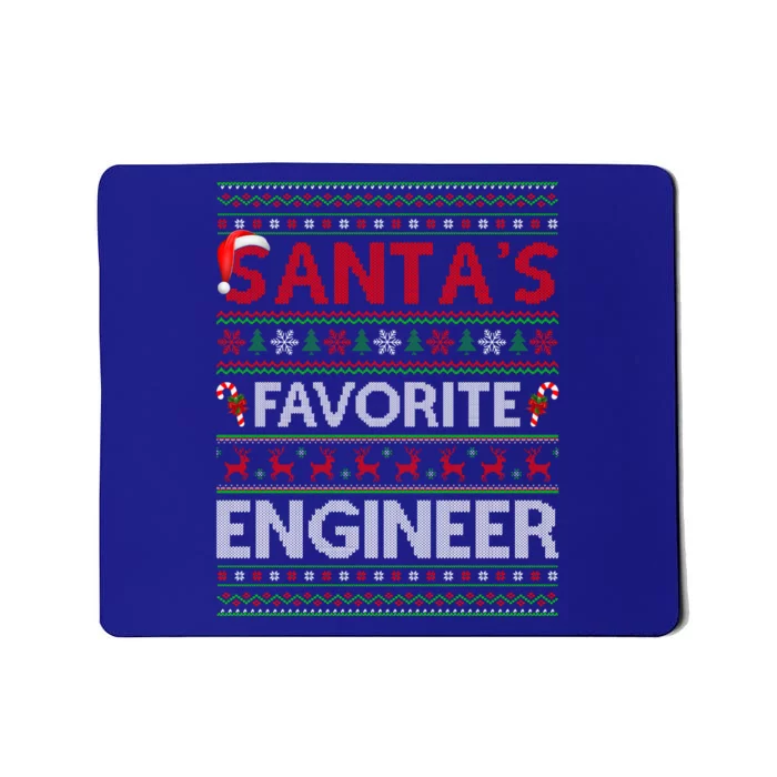 Ugly Xmas Lighting Santa's Favorite Engineer Christmas Gift Mousepad