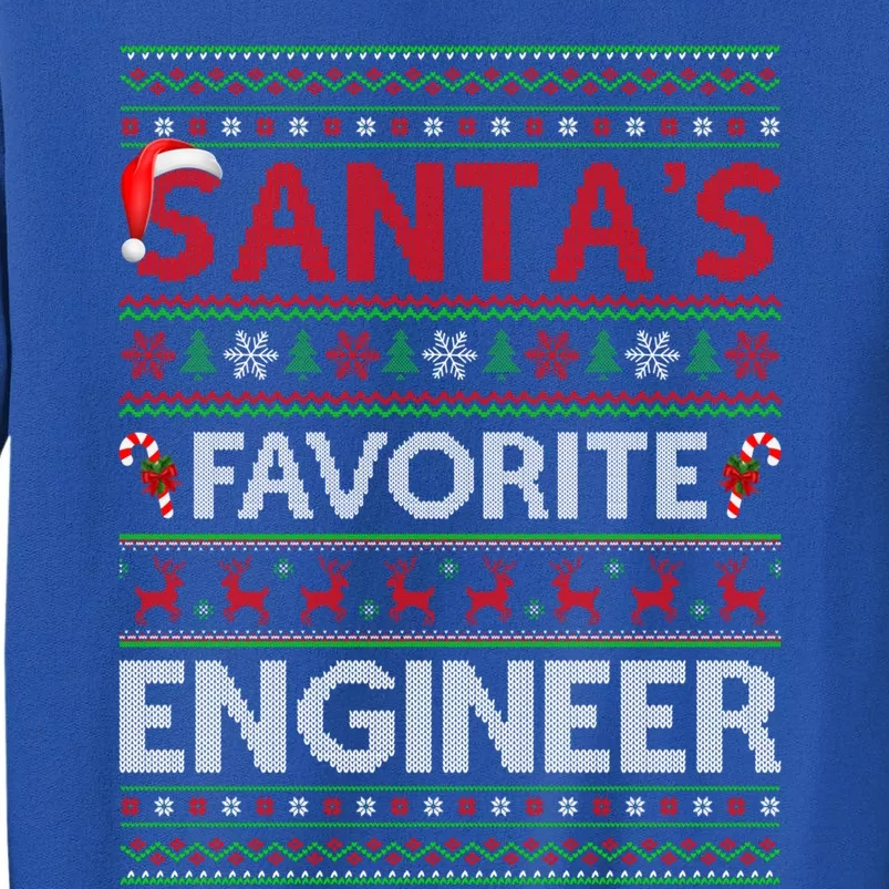 Ugly Xmas Lighting Santa's Favorite Engineer Christmas Gift Tall Sweatshirt