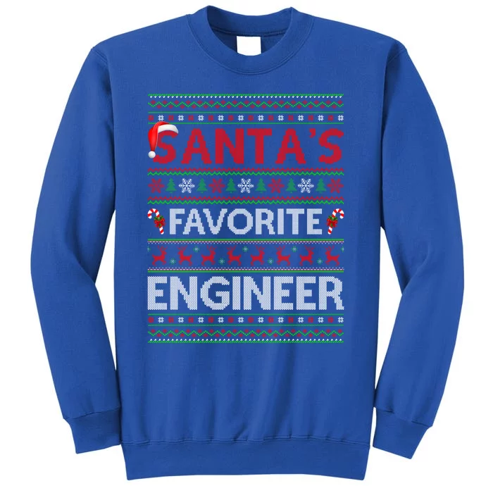 Ugly Xmas Lighting Santa's Favorite Engineer Christmas Gift Tall Sweatshirt